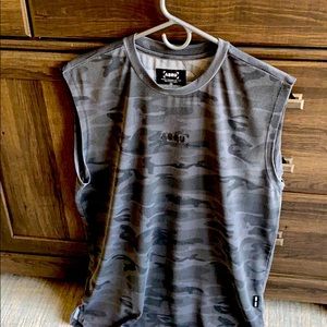ASRV men’s sleeveless tank. Gray camo, M.